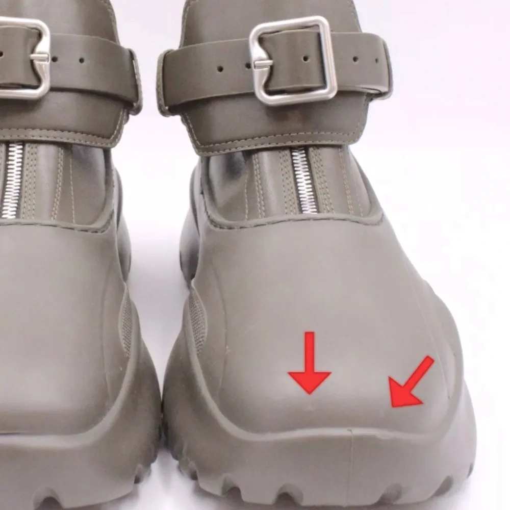 NEW [Burberry] SUPER RARE Authenticated Hunter Green Buckle Boots Men’s Sz 10.5 - Picture 10 of 15